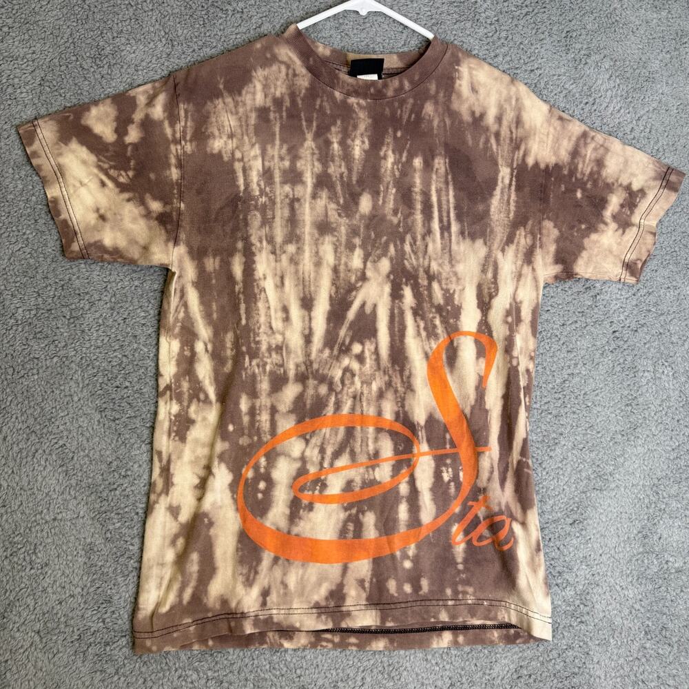 Tie Dye T Shirt Adult Medium Brown Crew Neck Short Sleeve